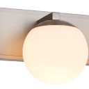 Ntsunxeko Bathroom Vanity Light Fixtures, 3-Light Globe Bathroom Lighting Fixtures Over Mirror, Modern Wall Lights for Living Room, Long Backplate, Standard E26 Base, Brushed Nickel