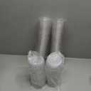 Eupako 8 oz Plastic Cups with Lids 100 Sets, Disposable Clear Cups with Lids, Cold Drink Containers for Beverage, Parfait, Smoothie