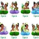 8Pcs Princess Frog Table Centerpieces Birthday Party Supplies Double Side Table Decorations for Tiana Party Decorations