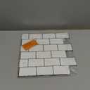 Art3d Backsplash Tile for Kitchen Peel and Stick, 10-Sheet Stick on Subway Tiles for Kitchem, Bathroom Back Splashes, 12"x12", Warm White with Gray Grout (Warm White with Gray Grout)