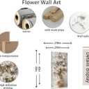 Large White Floral Canvas Wall Art Gold Vase Flower Painting Picture Wall Decor Flowers Botanical Poster Print Artwork for Living Room Bedroom Hallway Office
