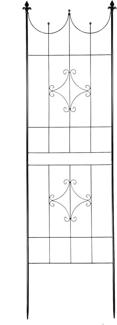 OUTOUR Larger Garden Trellis Plant Support Wire Lattice Grid Panel Stake Fence, 70"x20", for Climbing Plants, Potted Vines Vegetables Vining Flowers Ivy Roses Clematis, Lawn Backyard Patio, Black
