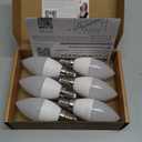 hansang Candelabra LED Bulbs,60 Watt Equivalent,600LM Warm White 2700K,Type B Light Bulb,E12 Small Base,Decorative Chandelier Bulb,Ceiling Fan Bulbs,Non-Dimmable,Pack of 6