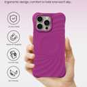 ORNARTO Vortuxe for iPhone 15 Pro Case 6.1" | 2X MIL-STD Drop Protection | Compatible with MagSafe | Sleek Aesthetic Liquid Silicone Phone Cover - Fuchsia