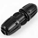 1/2 Inch Drip Irrigation Coupling Fittings, 10 Pieces Barbed Locked Coupler Connectors for 1/2 Inch Irrigation Tubing (1/2" ID x 0.670" OD) Anti-leak Straight Coupling for Garden Drip Systems