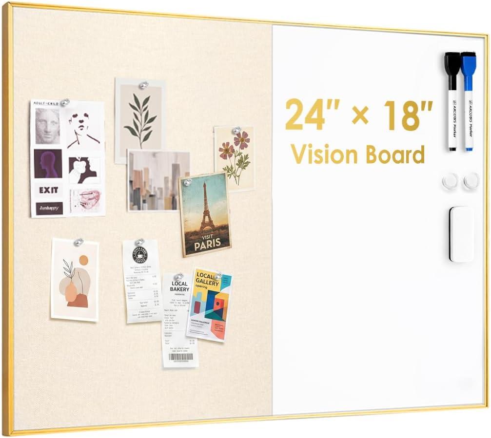 Dry Erase Cork Board Combo, 18" x 24"