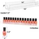 BTremary 15" Acrylic 6 Shelves Nail Polish Wall Mounted Holder Paint Organizer Storage Rack Clear Hanging Nail Polish Shelf Floating Wall Mount Nursery Bookshelves Vinyl Display Record Holder., 15*2*2*0.12 Inches