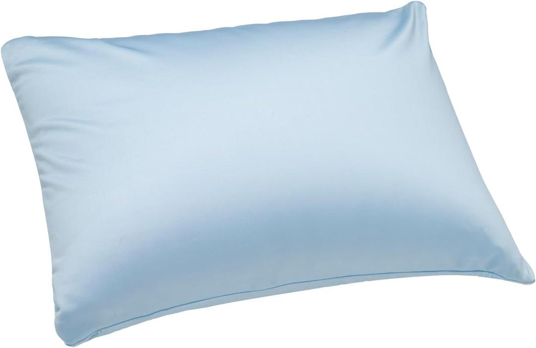 Microbead Throw Pillow Bedding Neck Pillows with Removable Cover, 16" x 12" Bed and Couch Decorative Pillow for Home Sofa Bedroom Fun Colors Support. Silky, Comfortable (Light Cyan)