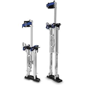 GCCSJ 18''-30'' Stilts for Adults Adjustable Heights Aluminum Work Stilts with Protective Knee Pads for Sheetrock Drop Ceiling Painting Painter or High Shrub Trimming