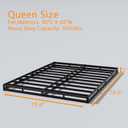Low Profile Queen Box Spring 3 Inch, 3000lbs Heavy Duty Box Spring Queen Size Bed Base Metal Mattress Foundation, Easy Assembly, Noise Free