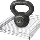 HOLDN’ STORAGE Pull Out Cabinet Organizer, Heavy Duty Caddy  -17”W x 21”D - Requires At Least 18-1/4” Cabinet Opening, Steel Metal Cabinet Drawers Slide Out, Chrome