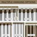 Vision Home Brown Linen Full Blackout Curtains 90 inch Long for Bedroom Living Room Darkening Soundproof Window Panels Thermal Insulated Rod Pocket Back Tab Neutral Drapes 56" Wx90 Lx2