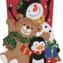 Design Works Crafts Holiday Friends Felt Stocking Kit, 18"