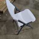 4Pack Folding Chair, Heavy Duty Plastic with Reinforced Metal Frame, Portable and Easy Store, Perfect for Indoor/Outdoor Events, Parties, Weddings, Camping Use, White Color