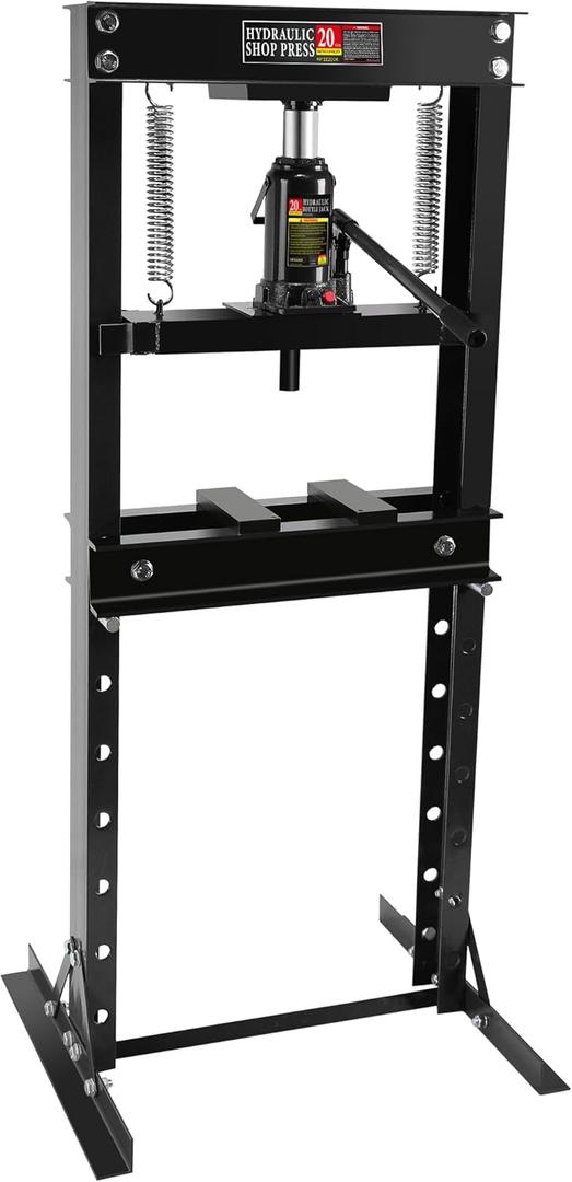 H-Frame Hydraulic Shop Press with Stamping Plates to Bend