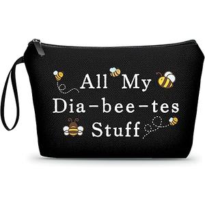 Diabetic Medicine Pouch - Cute Travel Cosmetic Bag, Best Supplies for Diabetics Idea