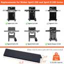 QuliMetal 7635 15.3" Flavorizer Bars for Weber Spirit E210, E220, S210, S215, Spirit 200 & GS4 Spirit II E210, Spirit II E220 with Front Control, 16GA Porcelain Steel Grill Heat Plates