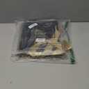 Sweetude 5 Pcs Senses Gift Bags for Him and Her 11.8 x 9.8x 3.9'' Elegant Thank You Paper Gift Bags with Handles and Bow Ribbon for Wedding Bridesmaid Groomsmen Gifts Birthday Baby Shower(Black)