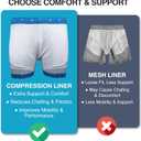 Kanu Surf Mens 5 Adventure Mens Swim Trunks  UPF 50+ Quick-Dry Bathing Suit Shorts with Pockets & Compression Liner (Blue, XXXL)