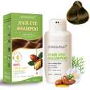 Hair Dye Shampoo 3 in 1 for Gray Hair Coverage,Argan nut Natural Shampoo Hair Dye for Women & Men/Ammonia-Free 500ml(Linen)