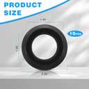 Nuanchu 10 Pcs External Lamp Holder Gasket Black Weatherproof Round Gasket Replacements for Par Lamp Protects Socket from Dirt, Debris