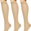 Laite Hebe 3 Pack Medical Compression Sock-Compression Sock For Women and Men Circulation -Best for Running,Nursing,Athletic Sports (Small-Medium)