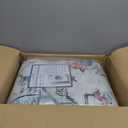 Area Rugs 9'x12' Washable Non-Slip, Floral Vintage Distress Print Pattern Medallion Carpet for Living Room Bedroom Dining Room, Green Navy Blue White Red Teal Colorful