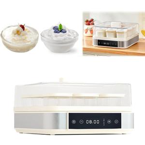 Probiotic Yogurt Machine Automatic Yogurt Maker with Adjustable Temperature and Time Control, Yogurt Maker Machine with 9 Glass Jars for Homemade Greek, Vegan or Flavored Yogurt
