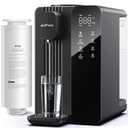 Ecoviva MATE4 Countertop Reverse Osmosis Water Filter System, BPA Free, 7-Stage Filter with UV, 3:1 Pure to Drain, 4 Temp Settings, No Installation for Home, Meet NSF/ANSI 58 Standard by SGS (Black)