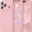 LOVE 3000 Designed for iPhone 17 Pro Case, Premium Silicone [Compatible with Magsafe][Soft Anti-Scratch Microfiber Lining] Shockproof Protective Phone Case for Men Women 6.3", Pink Sand