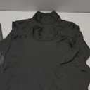 Dalavch 4 Pack Womens Thermal Turtleneck Shirts, Women Turtle Neck Fleece Lined Compression Long Sleeve Base Layer Tops (Small, 2 Black 1 Heather Gray 1 White)