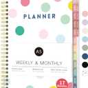 Aug 2026 - Dec 2027 Planner, Forvencer 17 Month Academic Planner 2026-2027, 6.3" x 8.4", Calendar Planner Weekly and Monthly, Daily Agenda, School Supplies for Student Teacher, A5, Polka Dot Style