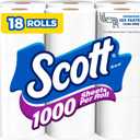 Scott 1000 Toilet Paper, 18 Rolls, 1000 Sheets per Roll