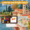 Mini Watercolor Paint Set for Travel Pocket Watercolor Kit with Mini Palette, 24 Colors, Brush, Sketchbook & Copper Clip, Portable Watercolor Painting Set for Beginners, Artists & Outdoor Sketching