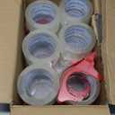 JARLINK 18 Rolls Clear Packing Tape with 3 Dispensers, Heavy Duty Packaging Tape Refills for Shipping Packaging Mailing, 2.8mil Thicker, 1.88 inches Wide, 55 Yards Per Roll, 990 Total Yards