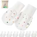 Baby Anti Scratch Mittens - No Scratch Mittens for Boys & Girls (6-12 Months) - 6 Pairs