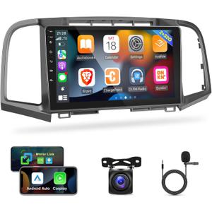 [2G+32G] Car Radio for Toyota Venza 2008-2016, 9 inch Android Touch Screen Stereo, Carplay/Android Auto/Mirror Link/1080P/SWC/Bluetooth/WiFi +AHD Backup Camera+MIC