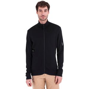 icebreaker Men's Merino 260 Quantum Long Sleeve Zip Mid Layer Jacket (Large, Black)