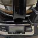 Hamilton Beach 5 Cup Drip Coffee Maker with Easy FrontFill Basket, Compact Design, Programmable Clock, Glass Carafe, Auto Pause and Pour, Black & Stainless Steel (46111)