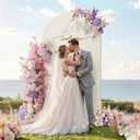 6FT Wedding Arch Backdrop Cover, Ivory Spandex Arch Covers Stretchy Backdrop for Wedding, Birthday, Party, Baby Shower, Ceremony Banquet Decoration
