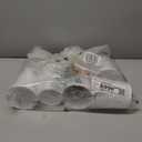 Modern Gold Chandelier Dining Room Light Fixture Over Table,5-Light Farmhouse Chandeliers for Dining Room with White Fabric Shade, Industrial Hanging Pendant Lights for Kitchen Bedroom Living Room