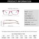 JOSCHOO Computer Reading Glasses Blue Light Blocking Readers Men and Women Glasses of Reading (Purple Stripe, 0.0)