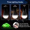 FLY2SKY Tent Lamp Portable LED Tent Lights 5 Packs Hook Hurricane Emergency Lights LED Camping Light Bulb Camping Tent Lantern Bulb Camping Equipment for Camping Hiking Backpacking Fishing Outage
