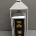 MATAHUM Modern Farmhouse Lantern Decor, 17" 13" Set of 2 Wedding Lantern Centerpiece with Pillar Candle, White Candle Lanterns Decorative for Wedding, Mantle, Porch, Indoor, Outdoor, Valentine Decor