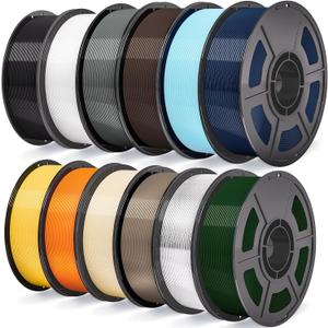 iSANMATE HF PETG Filament Bundle Multicolor Rapid PETG for Bambu Lab,12KG | 50-400mm/s High Speed PETG 3D Printer Filament High Precision Strong Toughness 1.75 ±0.02mm for Bambu 3D Printers,AMS,AMSLite