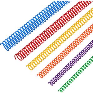 Leinuosen 120 Pack Plastic Spiral Binding Coils Kit Spirals Multi Size Coils for Binding Binder Combs Spines(1/4 5/16 3/8 1/2 5/8 3/4 Inch,Multicolor)