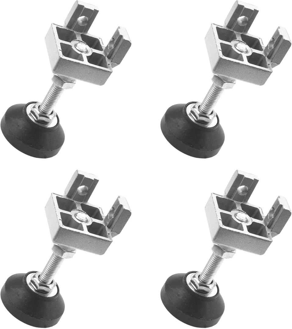 4 Sets 4040 Series Aluminum Profile Adjustable Feet for T Slot 8mm Leveling Leg