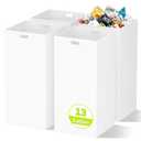 13 Gallon Disposable Trash Cans for Parties, 4 Pack Extra Large Portable Trash Can White Pop Up Trash Cans Bin, Recycle Collapsible Garbage Can Bins for Party Kitchen Camping Trash Can, White 