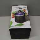 Fly Trap Indoor, 3 in 1 Fruit Fly Traps for Indoors Gnat Traps for House Indoor, Smart Flying Insect Trap Bugs Light Mosquito Catcher with 10 Refills, Ideal for Kitchen, Graden, RV, Office - Black