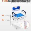 VEVOR Swivel Shower Chair 360 Degree, Adjustable Shower Seat with Pivoting Arms for Inside Showers or Tubs, Non-Slip Rotating Bathtub Shower Chair for Elderly Disabled Injured, 400LBS Capacity